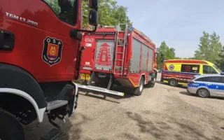 Nieprzytomna kobieta Ruszkowo działki ROD nad zalewem służby ratunkowe