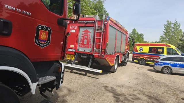 Nieprzytomna kobieta Ruszkowo działki ROD nad zalewem służby ratunkowe